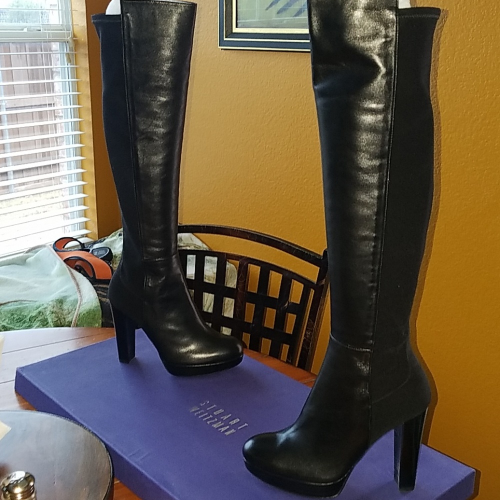 Stuart Weitzman Demistrong Black Nappa OTK